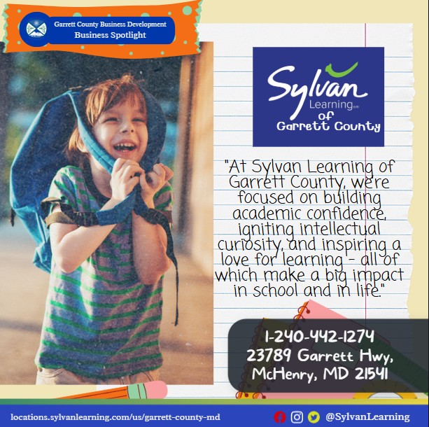 Todays Business Spotlight 📣 is on Sylvan Learning of Garrett County! 
Visit them at locations.sylvanlearning.com/us/garrett-county-md or Sylvan Learning of Garrett County
Follow us to see more daily Garrett County Business Spotlights!
If you are interested in having your business featured contact Connor Norman at cnorman@garrettcounty.org. #businessdevelopment #garrettcountymd